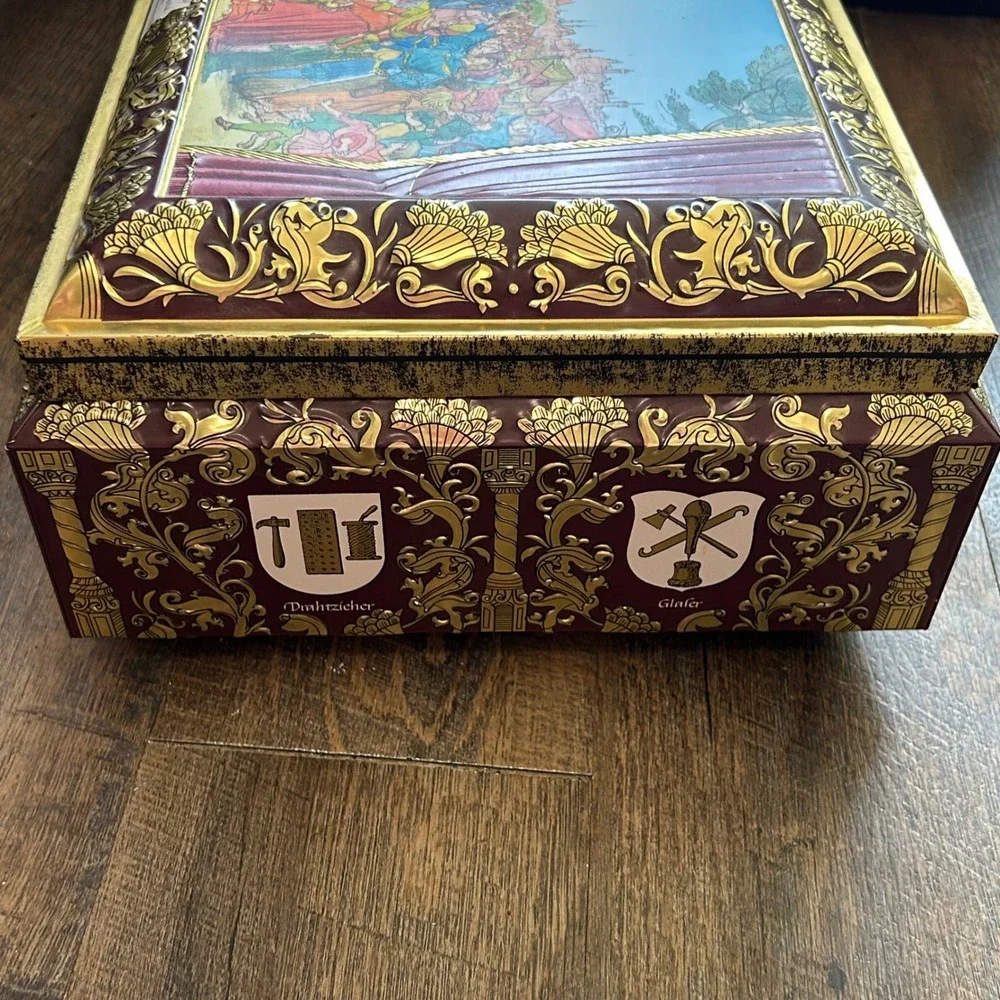 Vintage E Otto Schmidt German Large Cookie Tin Box 1997 Lebkuchen Opera Theme